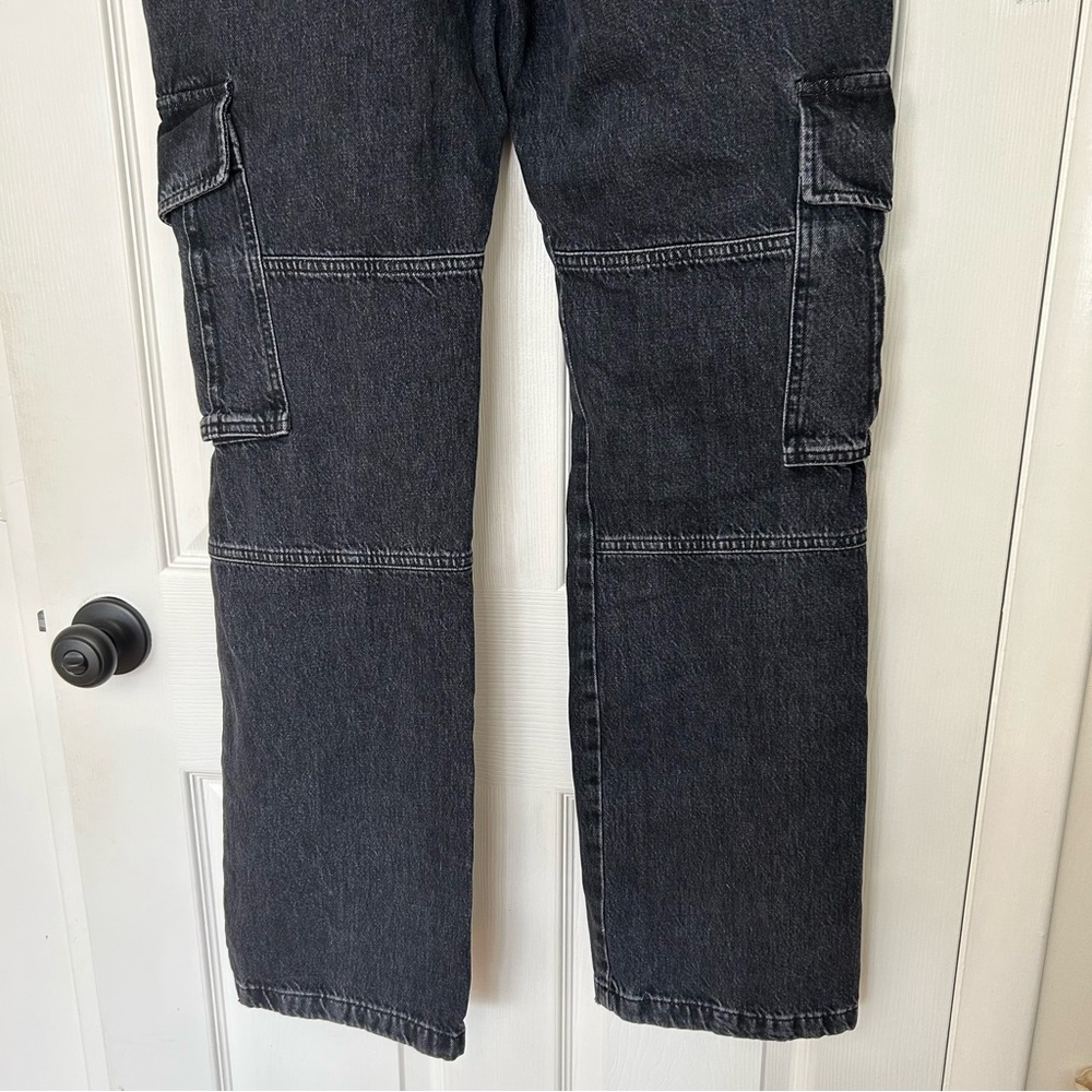 Frame High Rise Utility Straight Leg Jeans - Picture 13 of 15